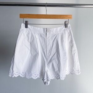NWT Rhode Walker Cotton Shorts with Eyelet Lace Trim Sz Small S